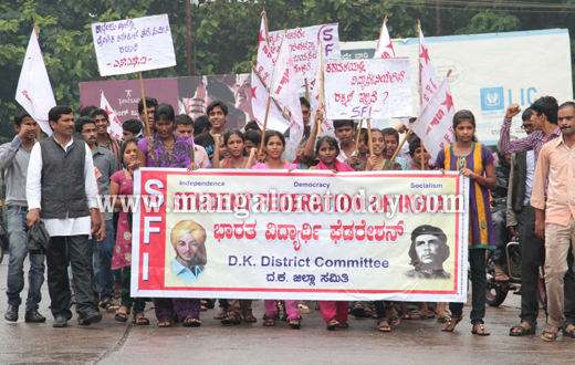 Protest against Manipal student Gang rape